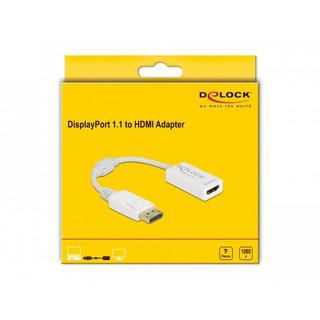 DeLock  DeLOCK Adattatore DisplayPort 1.1 maschio a HDMI femmina passivo bianco 