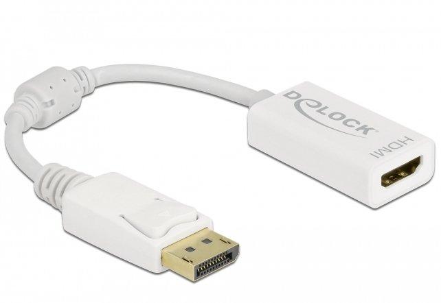 DeLock  DeLOCK Adattatore DisplayPort 1.1 maschio a HDMI femmina passivo bianco 