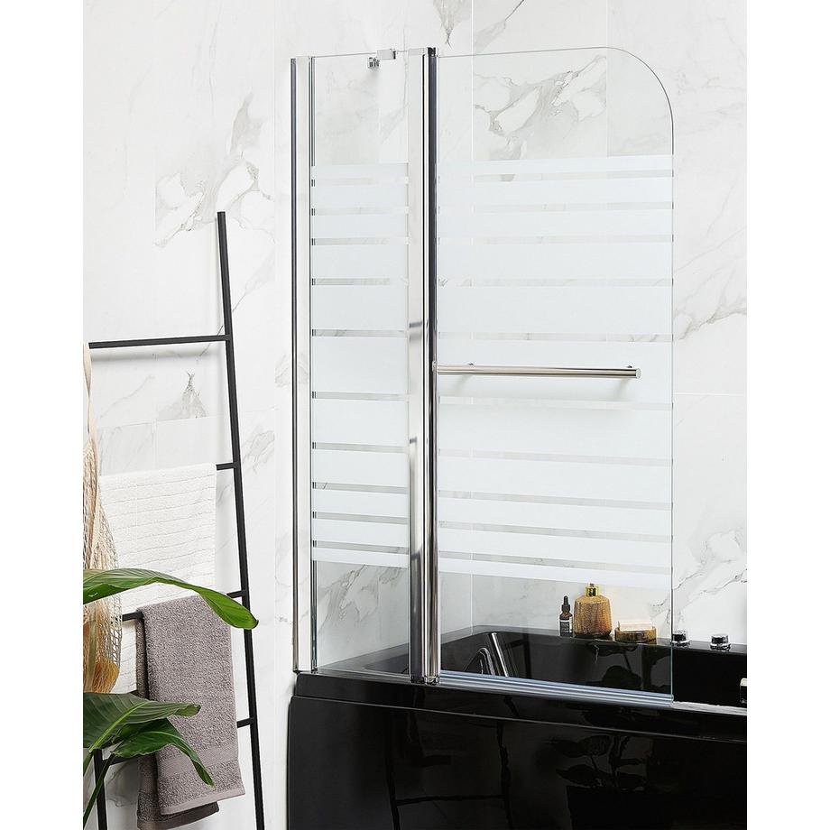 Beliani Paroi de bain douche en Verre de sécurité  TUAPI II  