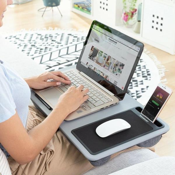 InnovaGoods Table pour ordinateur portable avec coussin et tapis de souris intégré  