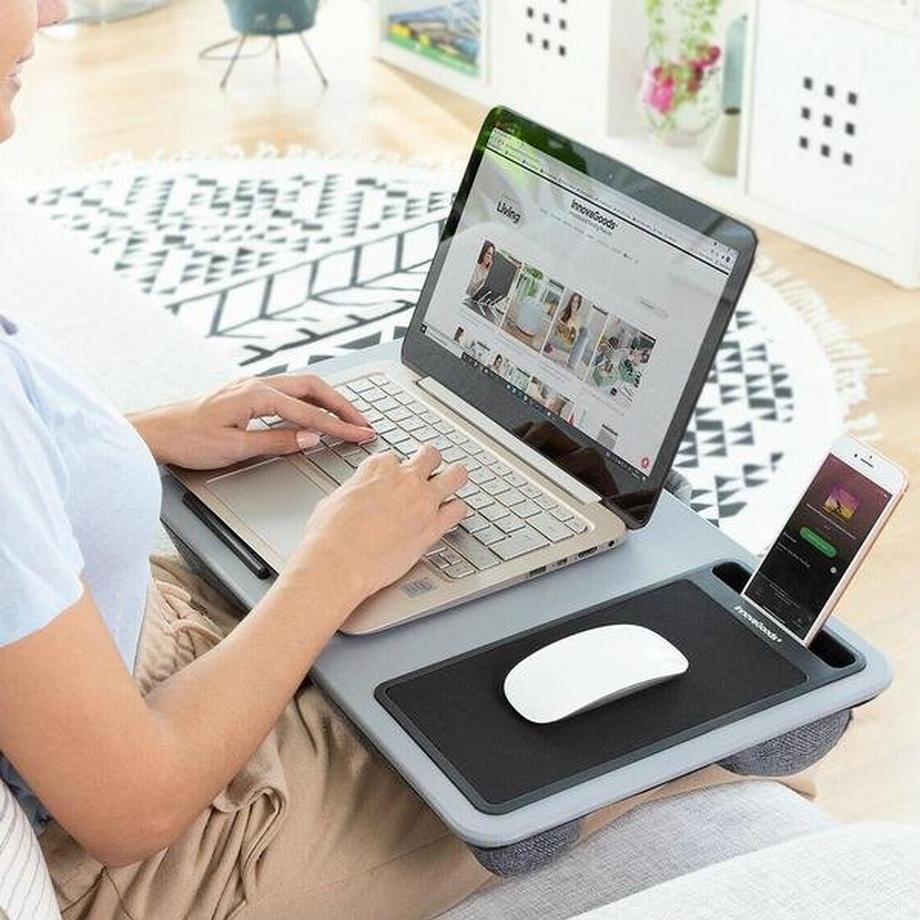 InnovaGoods Tavolo per laptop con cuscino e tappetino per mouse integrato  
