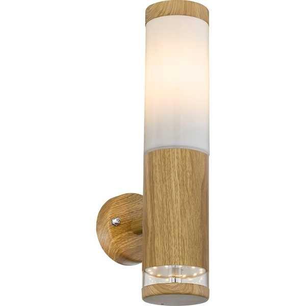 mutoni Lampada da esterno Jaicy in acciaio inox aspetto legno 1xE27 LED  