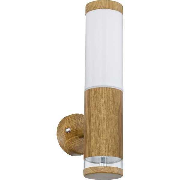 mutoni Lampada da esterno Jaicy in acciaio inox aspetto legno 1xE27 LED  