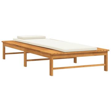 Chaise longue bois d'acacia