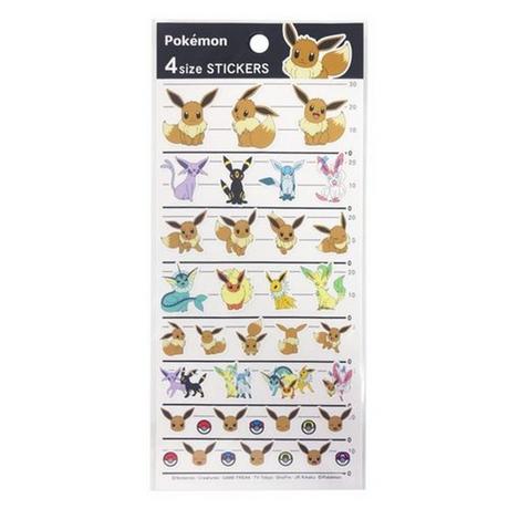 Pokémon Eeveelutions 4 Size Stickers  