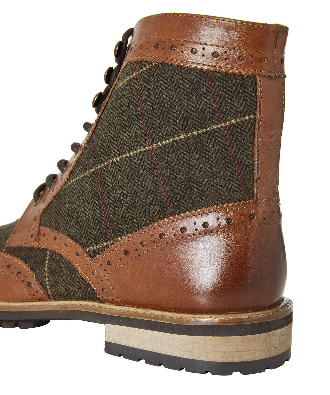 Joe Browns  Brogue-Stiefel aus Tweed-Leder 