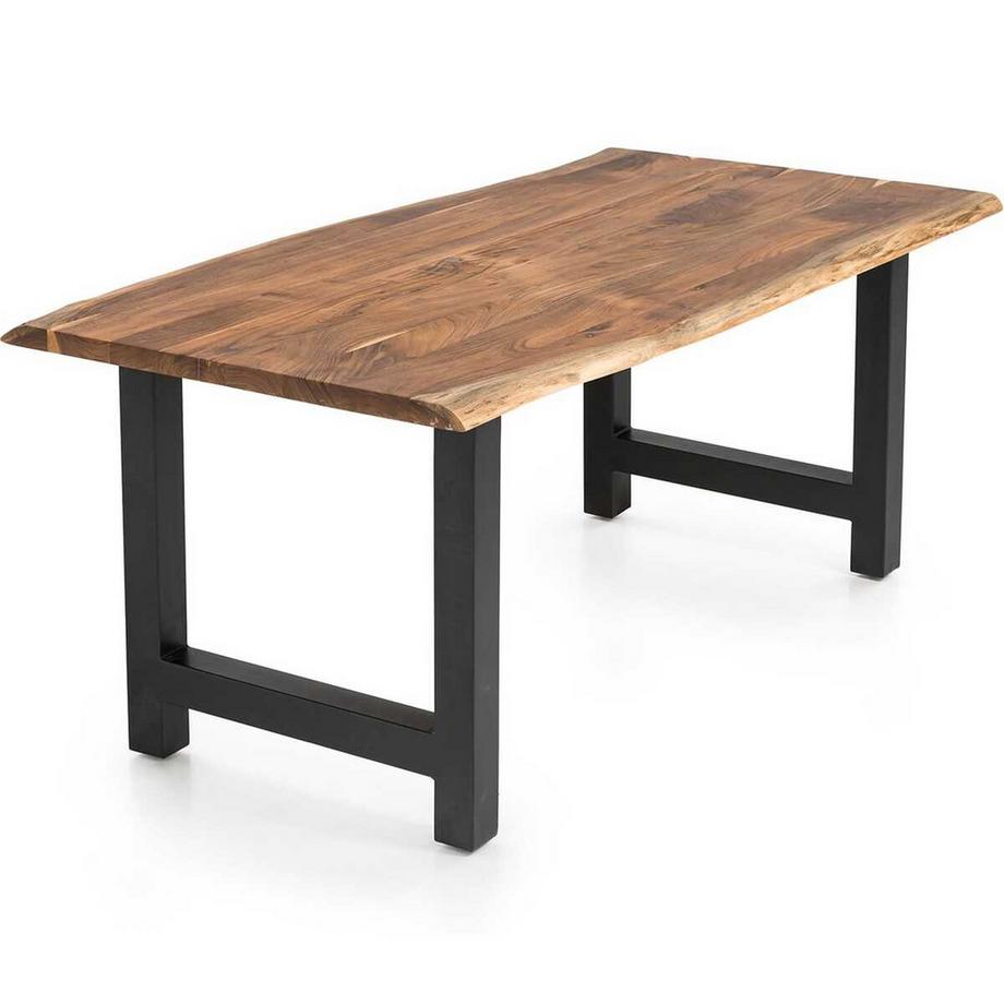 mutoni Tavolo in legno massiccio Luranta acacia gambe ad H naturale 220x110  