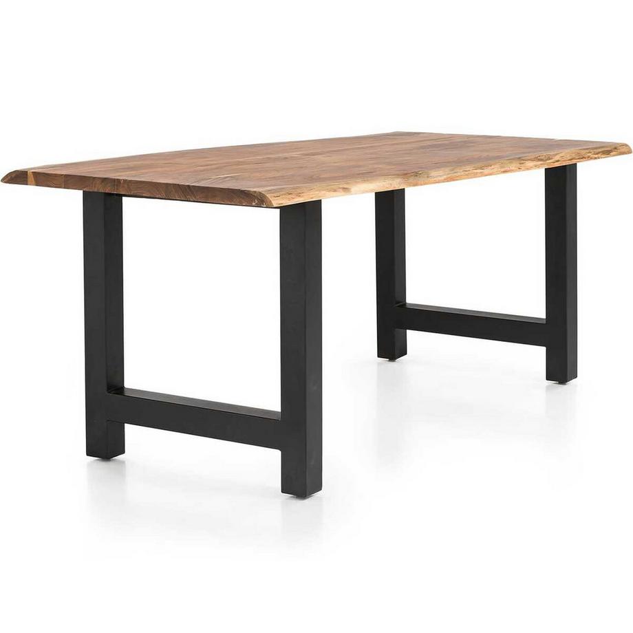 mutoni Tavolo in legno massiccio Luranta acacia gambe ad H naturale 220x110  