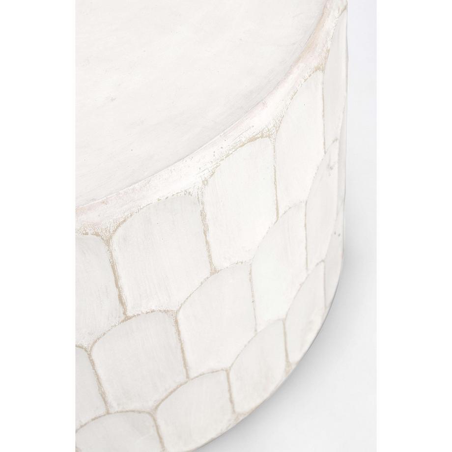 mutoni Table basse Caesar blanc rond 66  