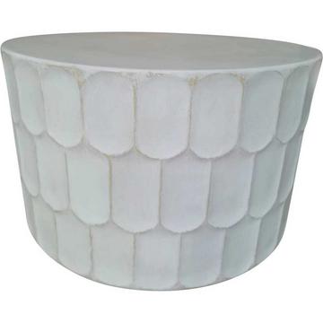 Table basse Caesar blanc rond 66