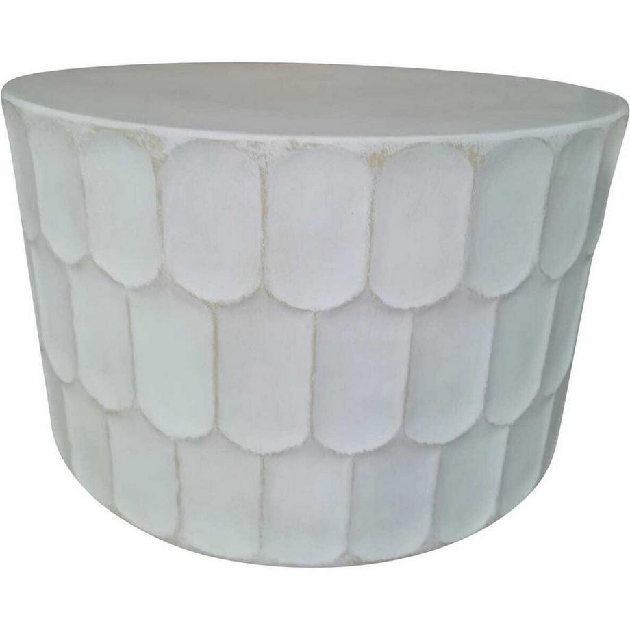 mutoni Table basse Caesar blanc rond 66  