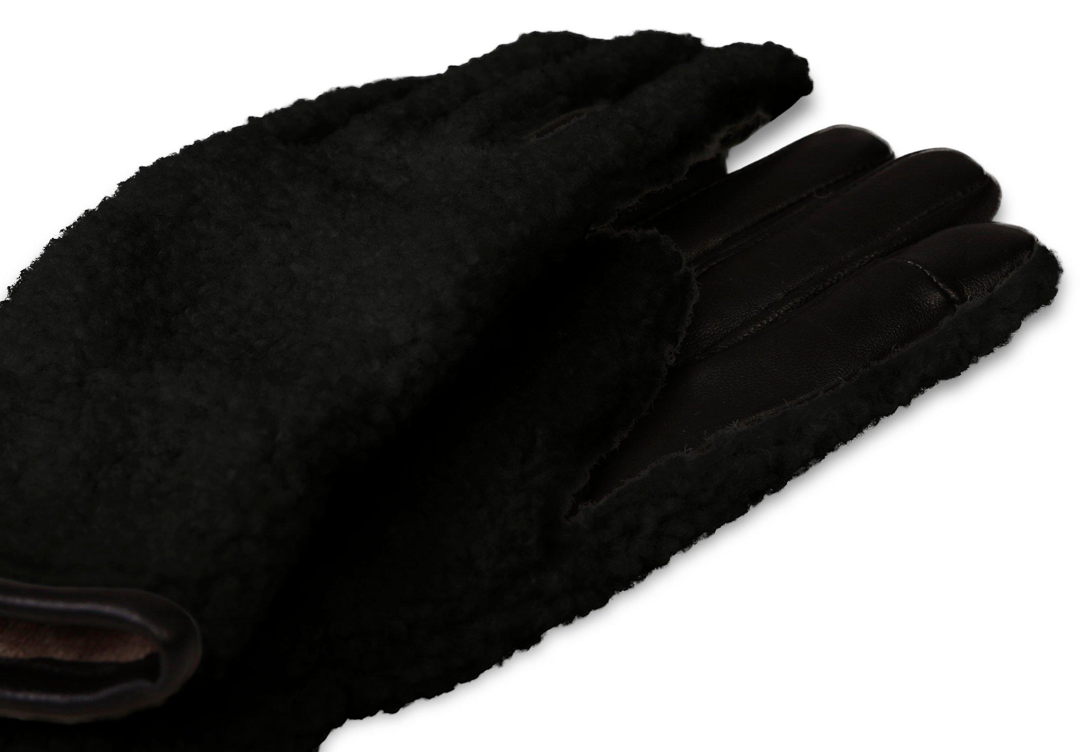 CASH-MERE.CH Unisex Retro Fleece Handschuhe mit Kaschmirfutter  