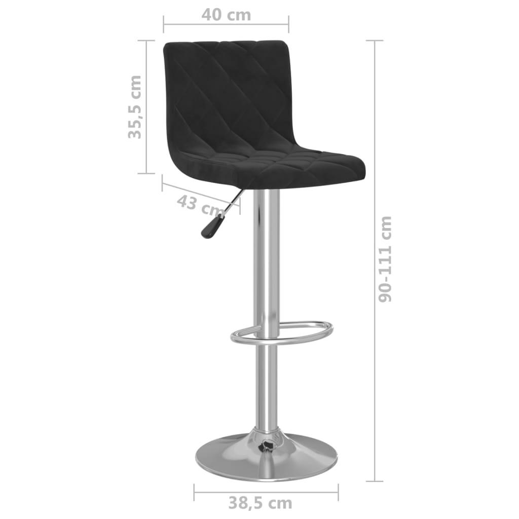 VidaXL Tabouret de bar velours  