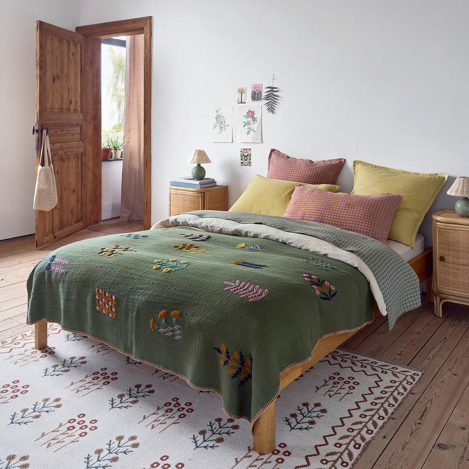 La Redoute Intérieurs Plaid brodé floral  