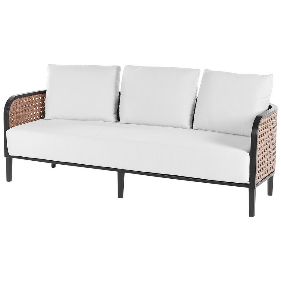 Beliani Divano a 3 posti con poltrone en Alluminio  MONTEFALCO  