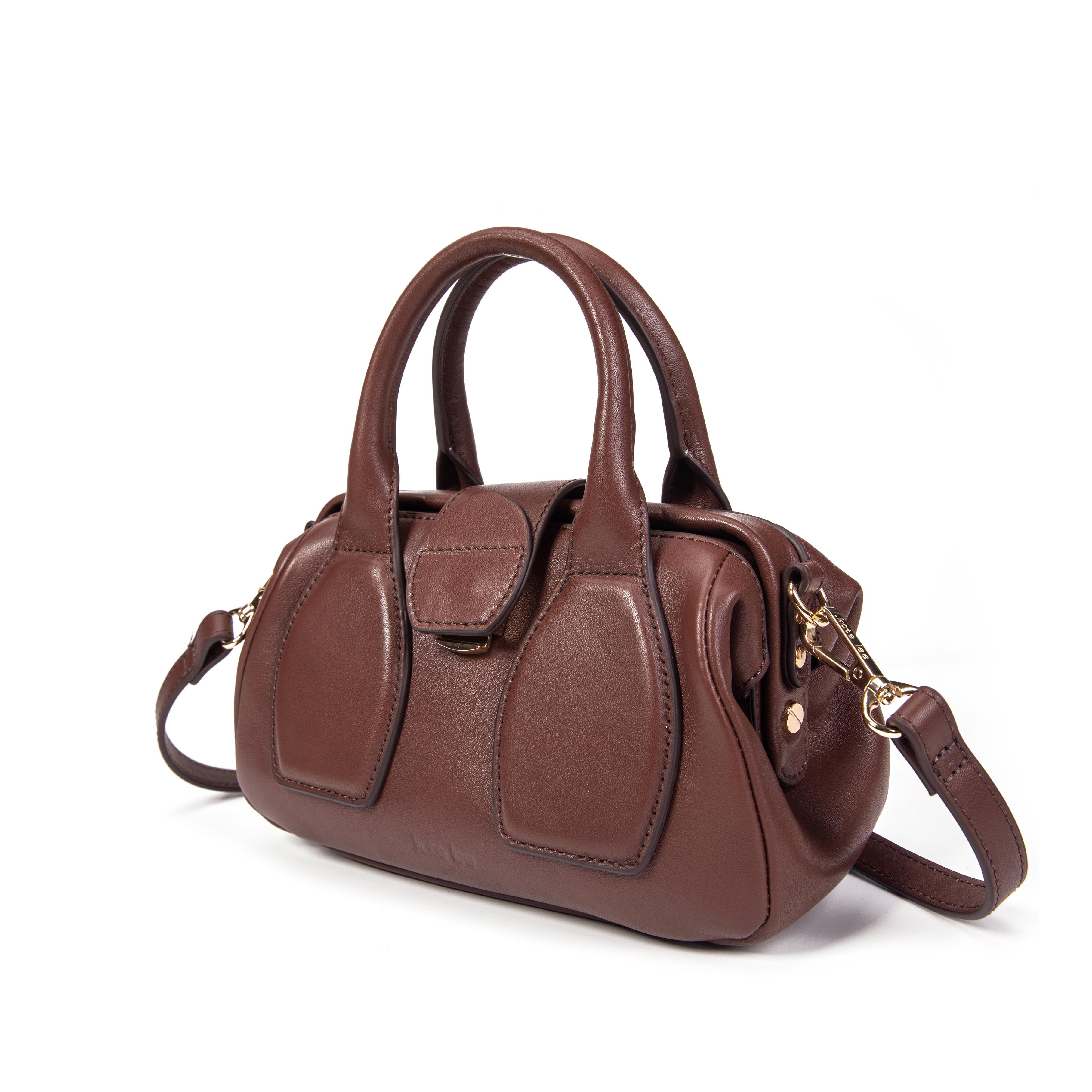 Kate Lee  Pikasso Leder Schultertasche havanna 