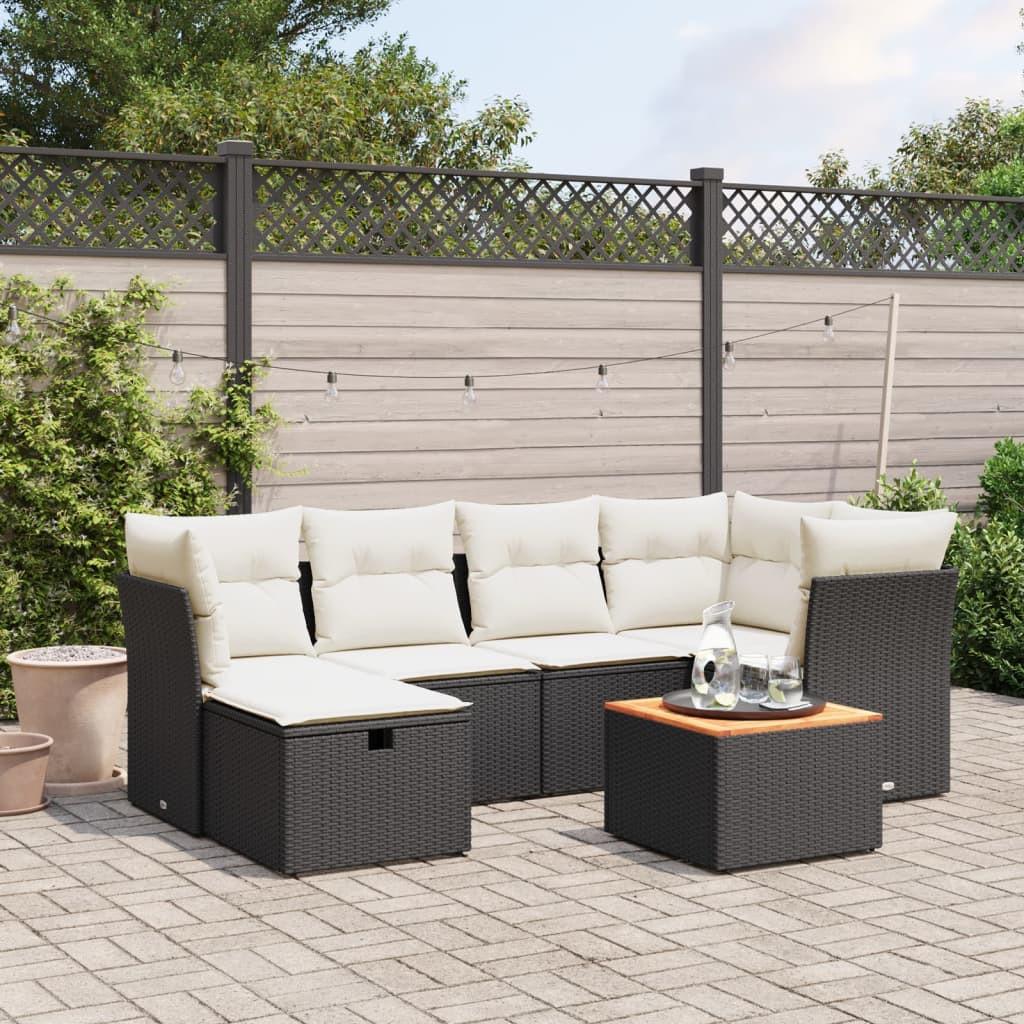 VidaXL set divano da giardino Polirattan  