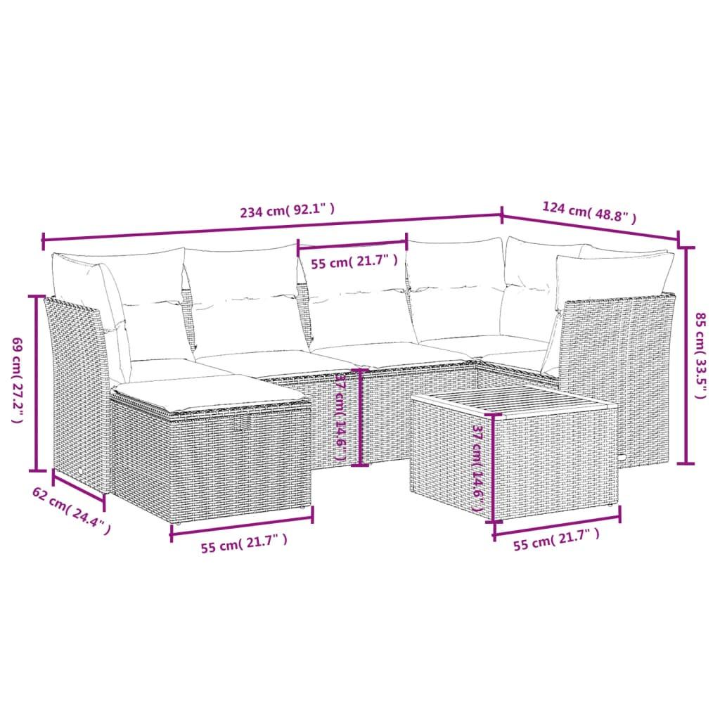 VidaXL Garten sofagarnitur poly-rattan  