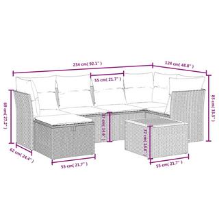 VidaXL Garten sofagarnitur poly-rattan  