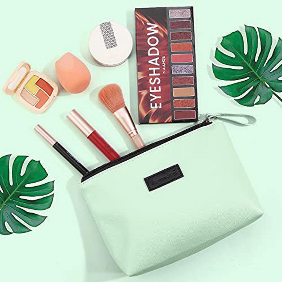 Only-bags.store  Kleine Kosmetiktasche für Handtasche, Reise Kosmetiktasche, Make up Tasche, PU Leder tragbare 