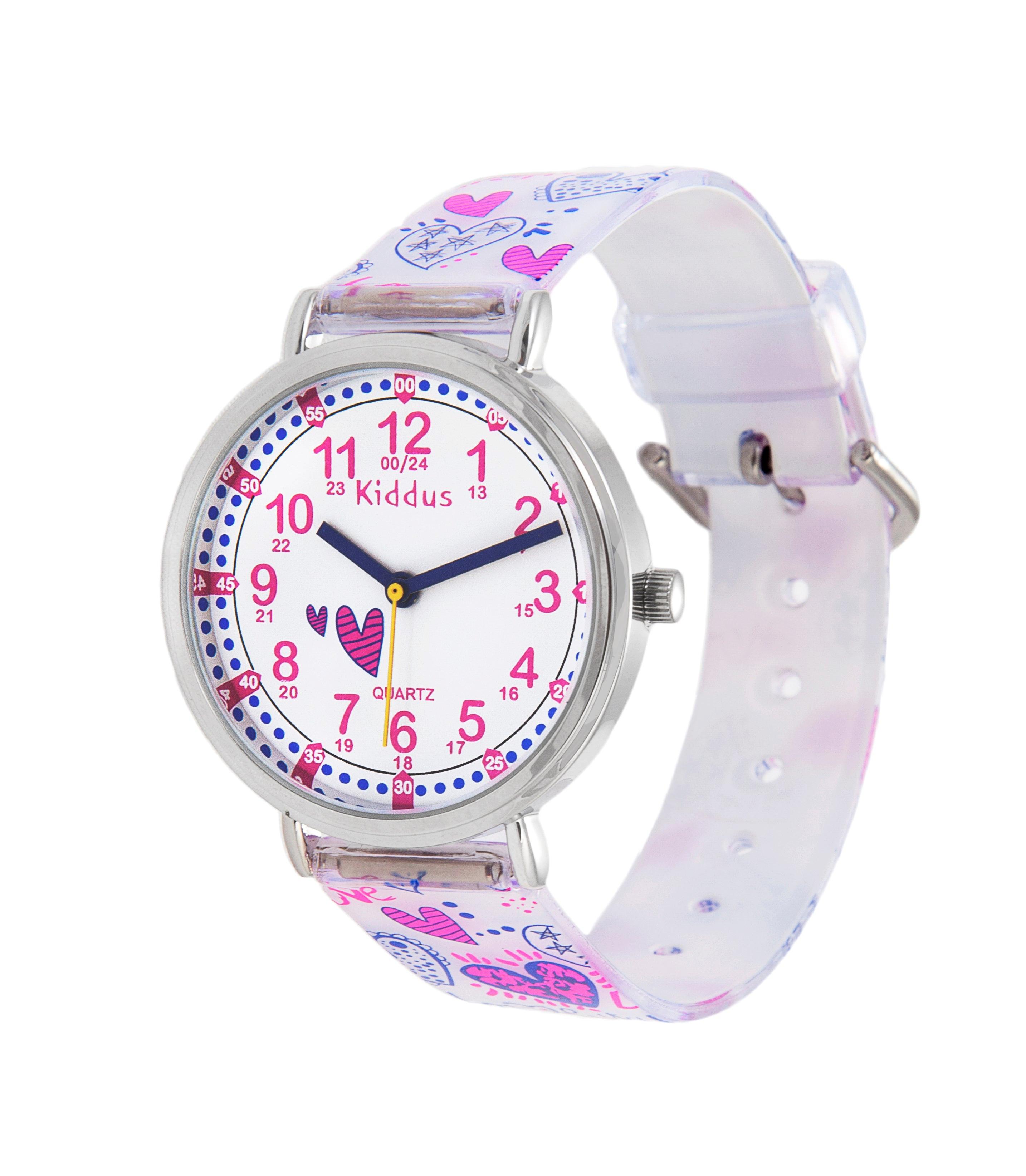 Kiddus  Time Teacher Hearts Montre pour enfants 