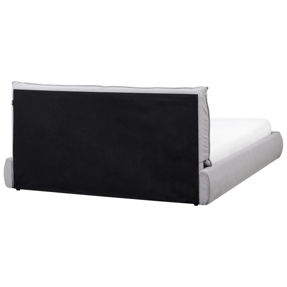 Beliani Lit avec sommier en Tissu Moderne VINAY  