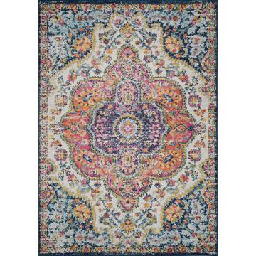 Tapis Vintage Oriental Multicolore/Rose