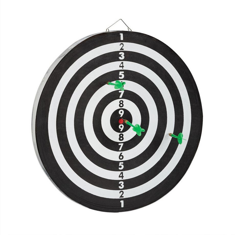 B2X  Dartscheibe X1 mit Pfeilen 