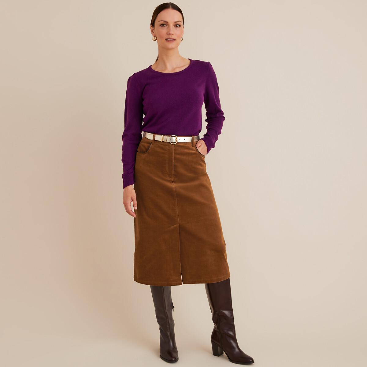 La Redoute Collections Gonna Svasata in Velluto  