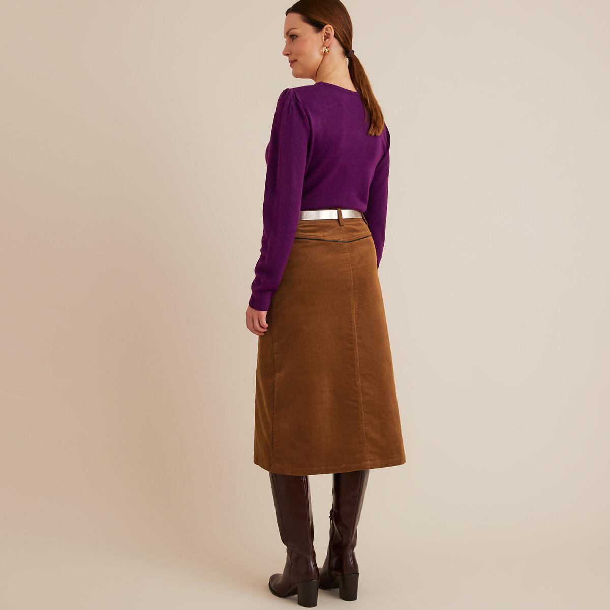 La Redoute Collections Gonna Svasata in Velluto  