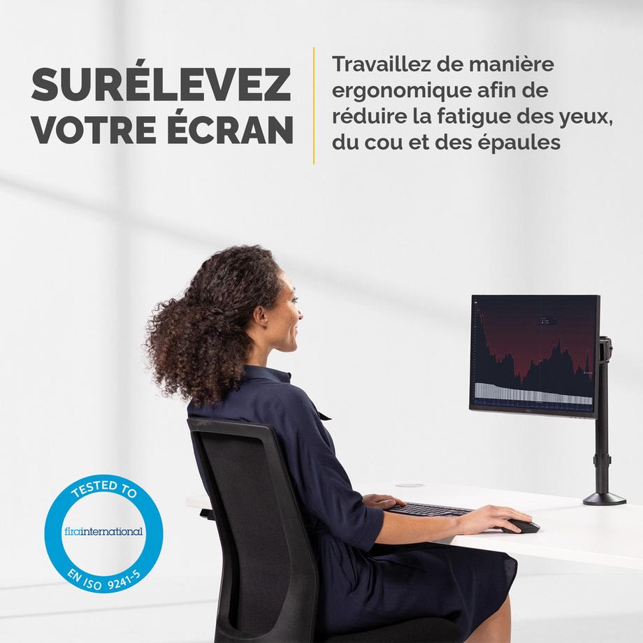 Fellowes  FELLOWES Reflex Einzel Monitorarm 8502501 schwarz 