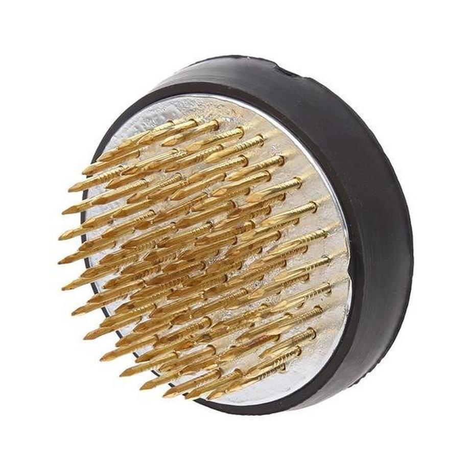 eStore  Runder Blumenhalter mit Gummibasis - Blumendekor - Schwarz 