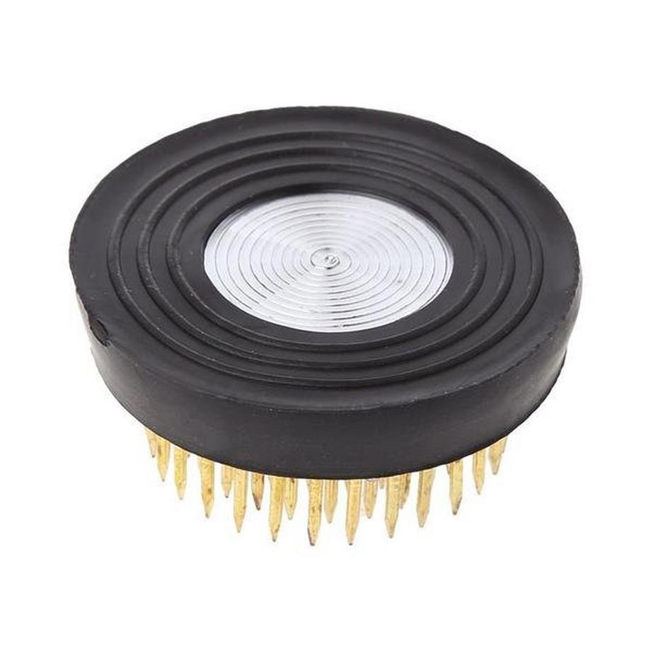 eStore  Runder Blumenhalter mit Gummibasis - Blumendekor - Schwarz 