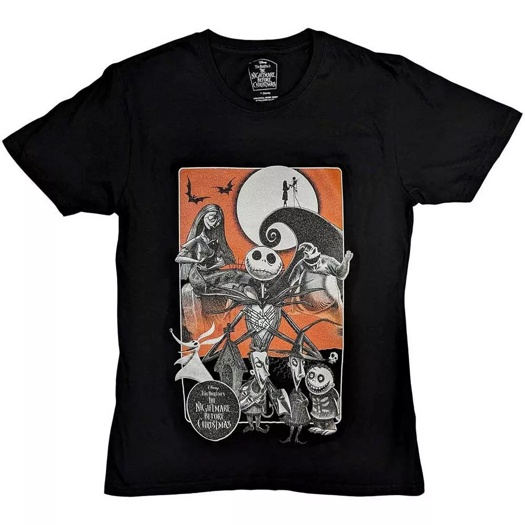 Nightmare Before Christmas - TShirt Verziert, für Damen, Schwarz, Größe XL