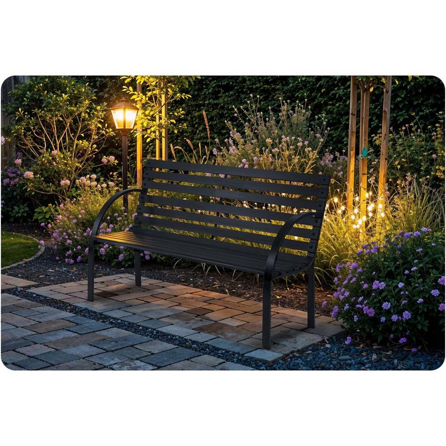 B2X Gartenbank mit Rückenlehne 117,5 x 83 x 57 cm Sofotel Luca  