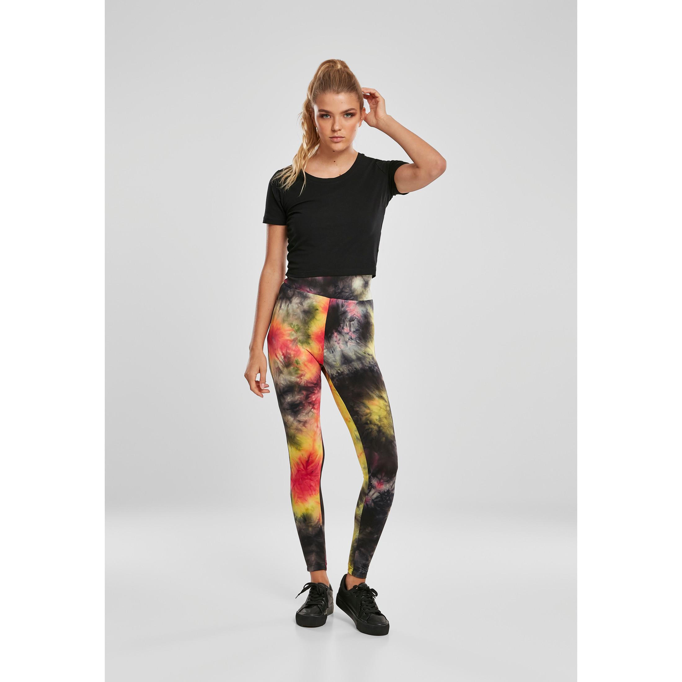 URBAN CLASSICS  legging damen urban claic tie dye high wait 