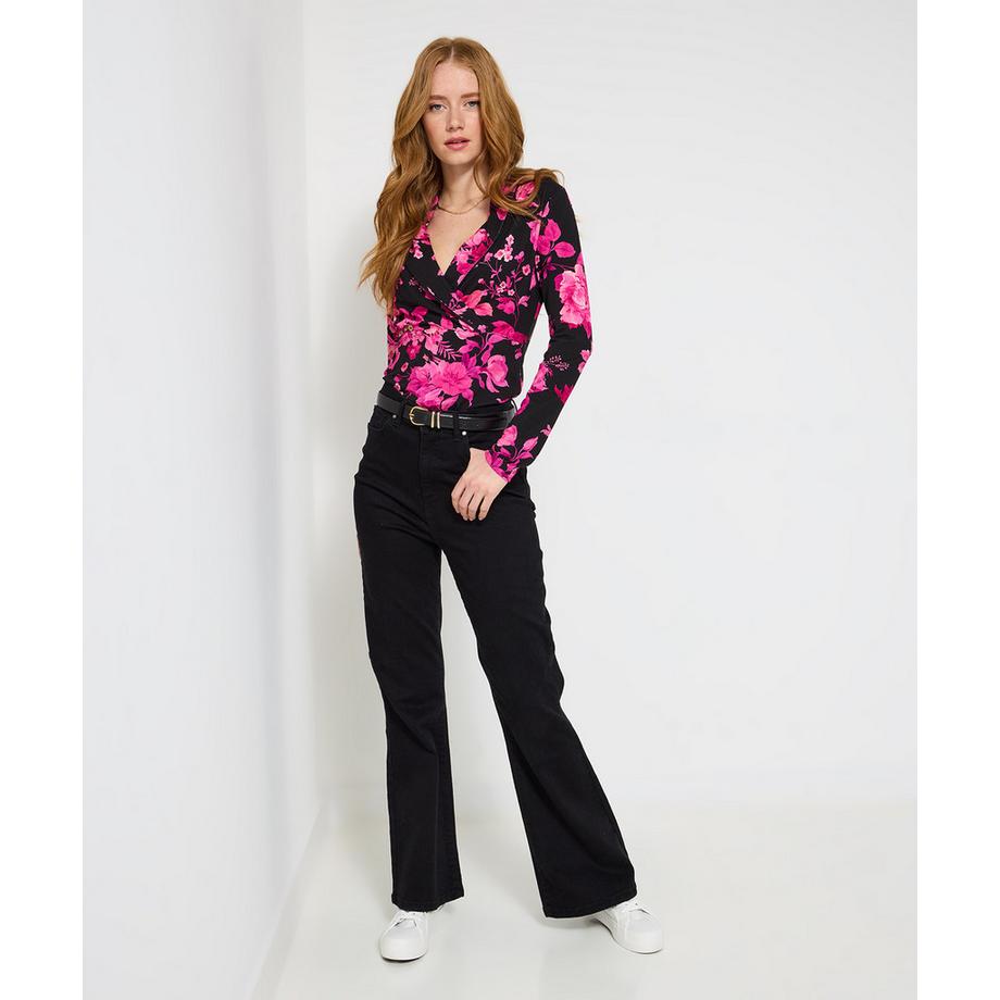 Joe Browns Florales Jersey Top Schalkragen  