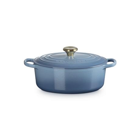 LE CREUSET Signature Bräter Oval  27 cm Chambray  