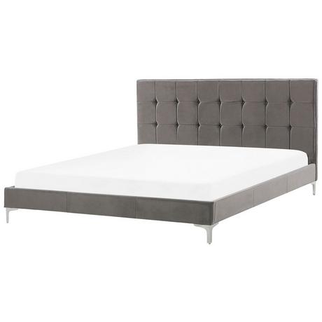 Beliani Bett mit Lattenrost aus Samtstoff Modern AMBERT  