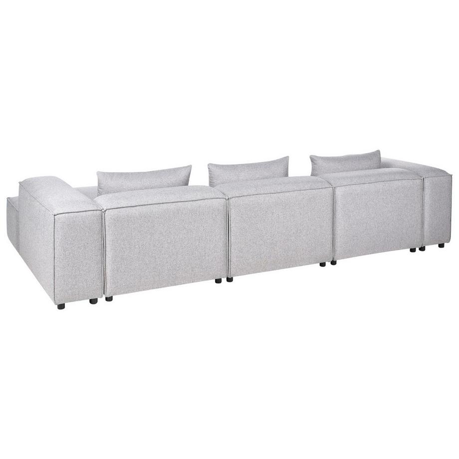 Beliani Canapé d'angle gauche en Tissu Moderne BRANDE  