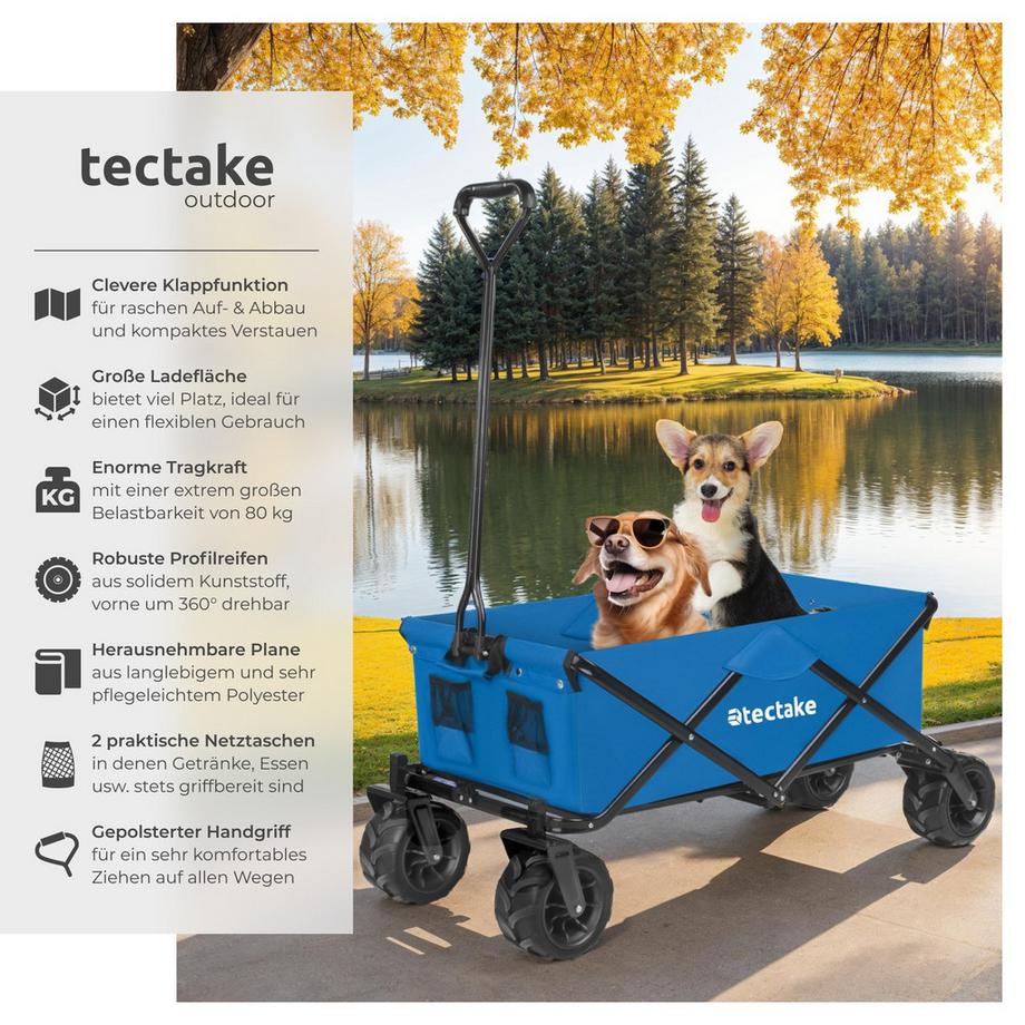 Tectake  Chariot de jardin et de transport HEIDRUN pliable 