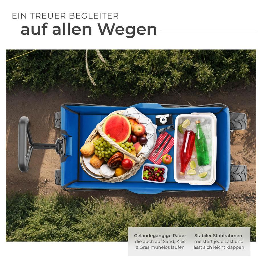 Tectake  Chariot de jardin et de transport HEIDRUN pliable 