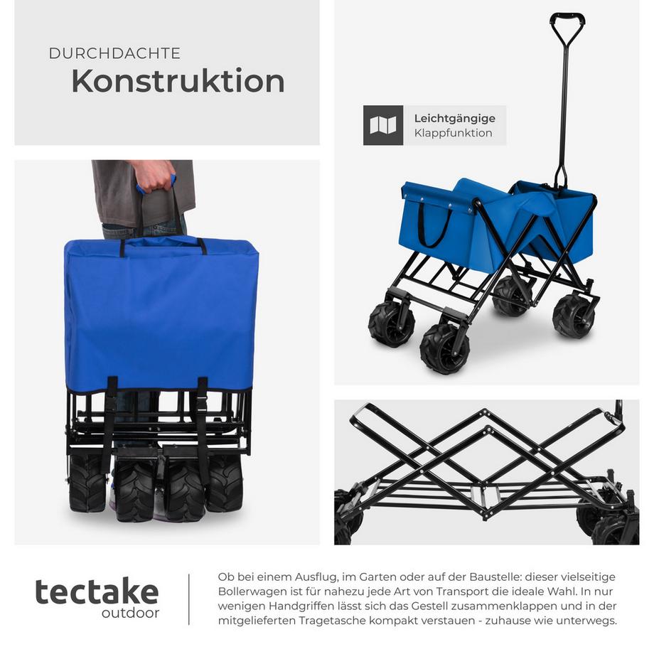 Tectake  Chariot de jardin et de transport HEIDRUN pliable 