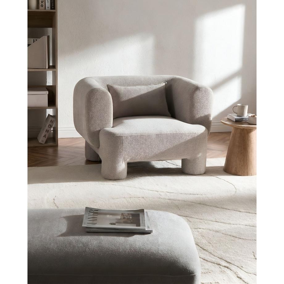 Beliani Fauteuil en Tissu Rétro HOGBO  