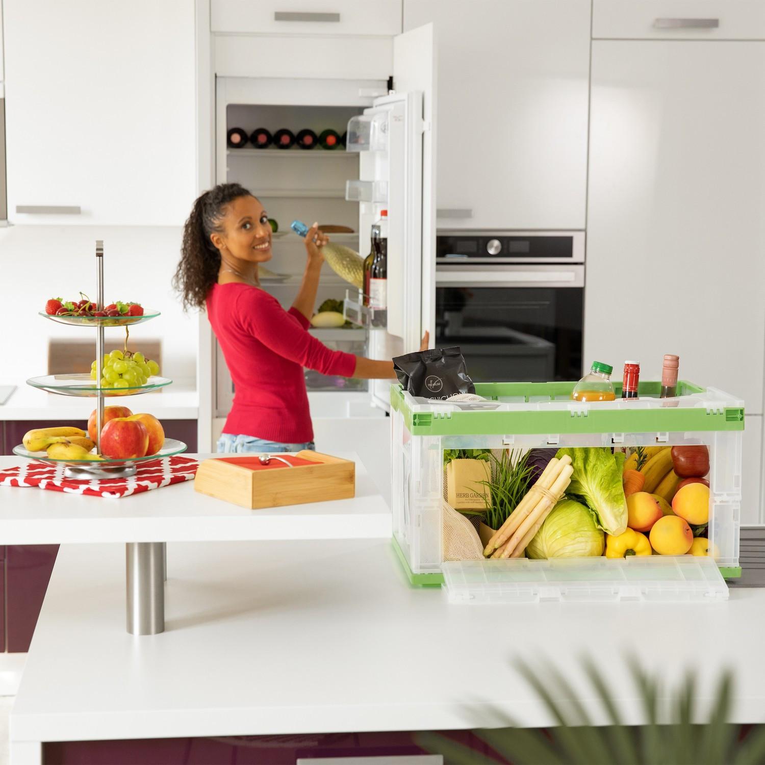 B2X Transparente Transportbox mit Deckel  