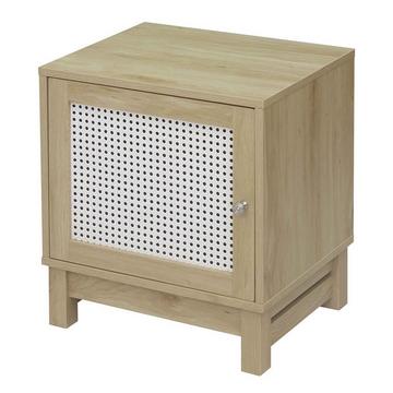 Comodino a 1 anta in rattan