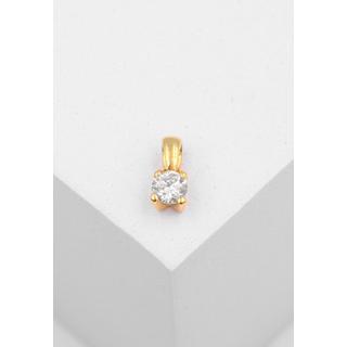 MUAU Schmuck  Anhänger 4-Griff-Fassung Diamant 0.25ct. Gelbgold 750 