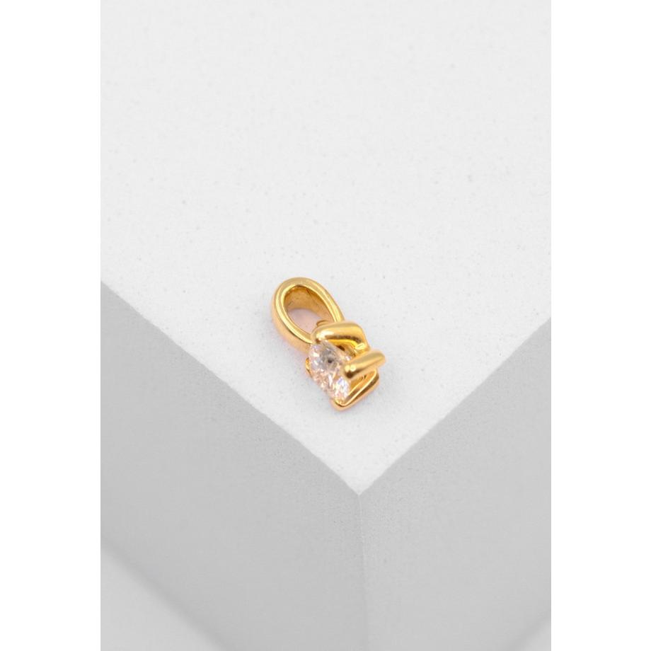 MUAU Schmuck  Pendentif serti 4 griffes de diamants 0,25ct. or jaune 750 