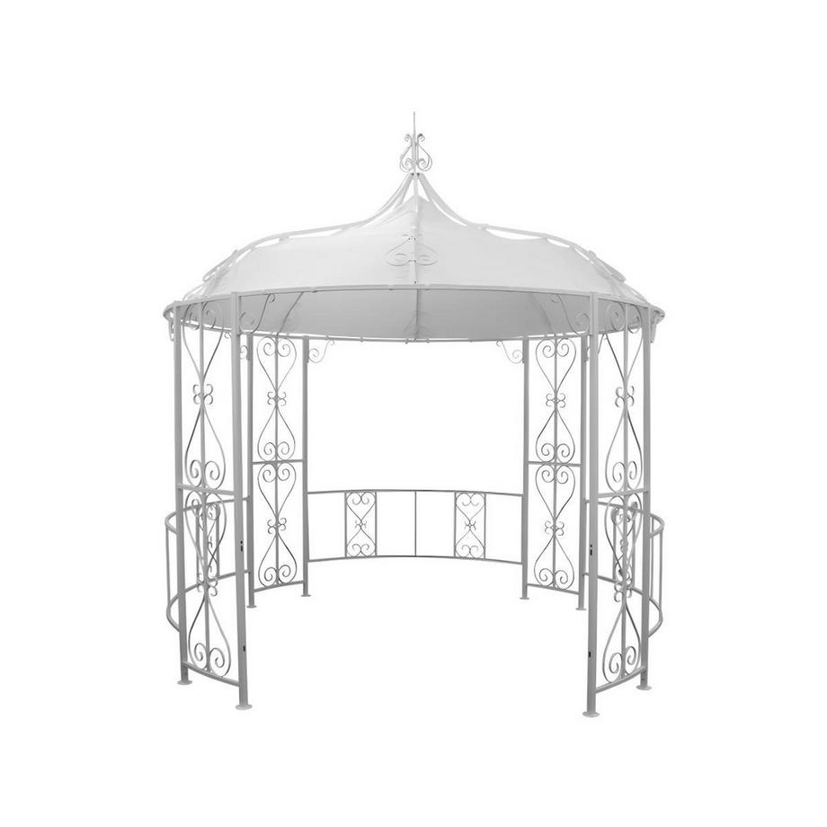 Vente-unique Gartenpavillon - Metall - 300 x 290 cm - Weiß - TILCARA  