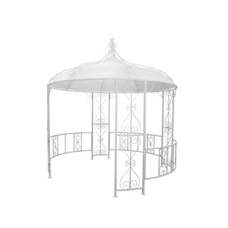 Vente-unique Gartenpavillon - Metall - 300 x 290 cm - Weiß - TILCARA  